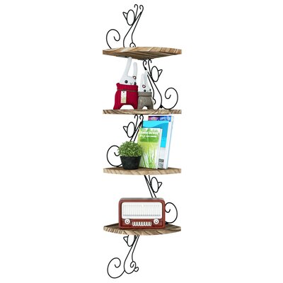 Eysteinn 4 Piece Solid Wood Corner Shelf -  Red Barrel StudioÂ®, 141C67E0B18D4D8B9F93EA396212FDEB