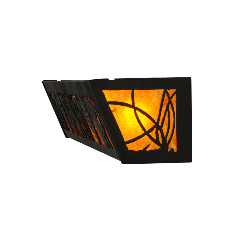 Rustic Lodge 4 - Light Bath Bar, Black, Armber