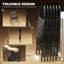 Chaises pliantes en métal avec coussin en cuir PU et chaises pliantes noires