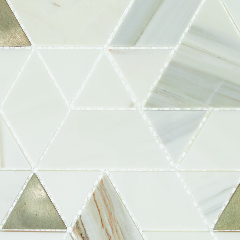 Pietra Divina 14" x 14" Natural Stone Mosaic Wall Tile, Dolomiti Gray
