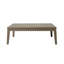 Canapé modulaire d'extérieur en forme de L - et invitant, 3 avec coussins, table basse, structure en bois, finition grise
