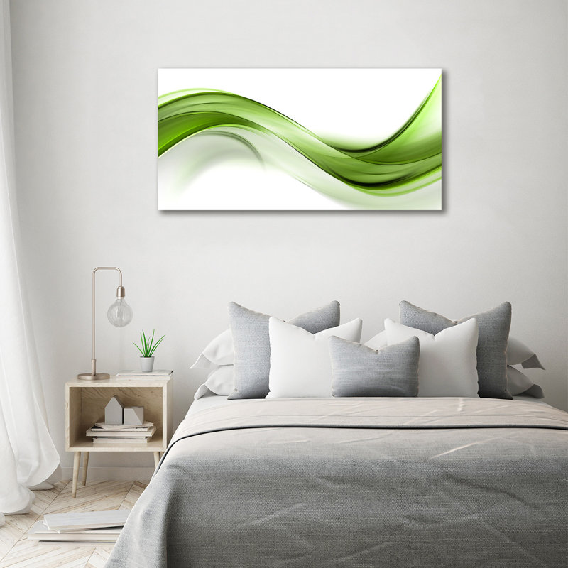 Green Wave - Wrapped Canvas Print