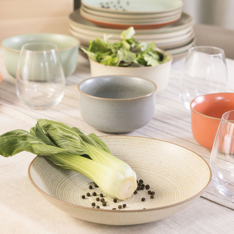 Nature Stoneware Salad/Dessert Plate, Beige/Sand