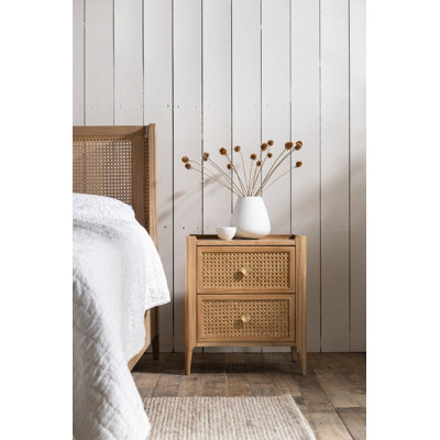 Amilyn 51.6cm W Solid Wood Bedside Table