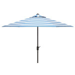 beachcrest home patio umbrella Baby Blue/White Patio Umbrella with Tilt