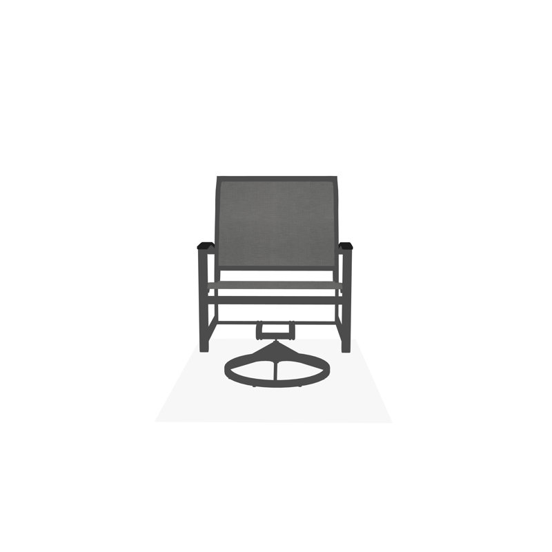Bazza Outdoor Dining Chair, Graphite, Alloy Sunbrella®