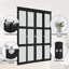 Portes coulissantes doubles en verre givré avec ensemble de quincaillerie d'installation-112954352-134049758