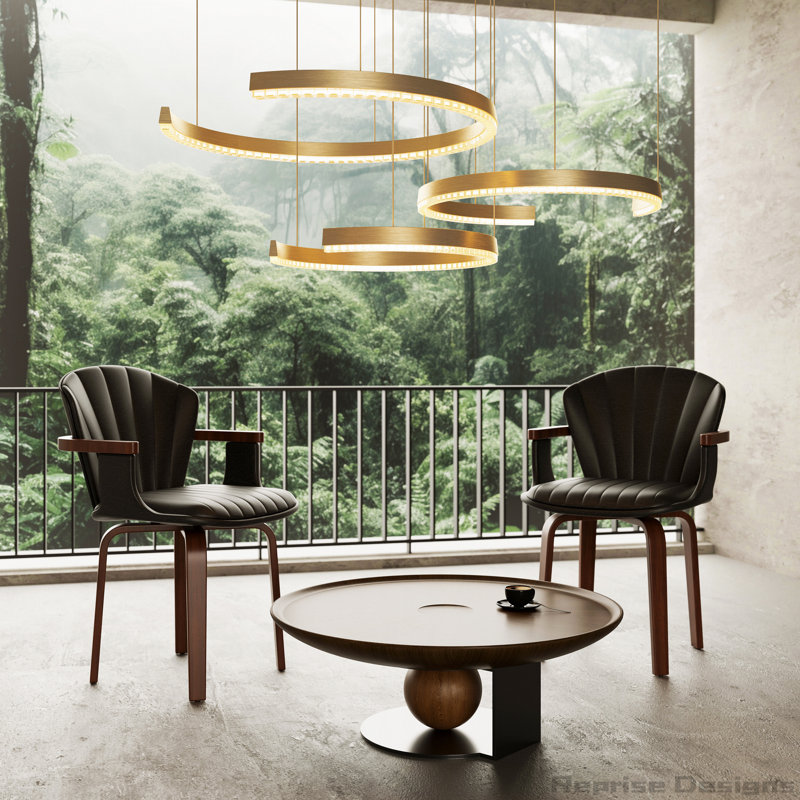 Ensemble de chaises pivotantes Mid-Century, Noir