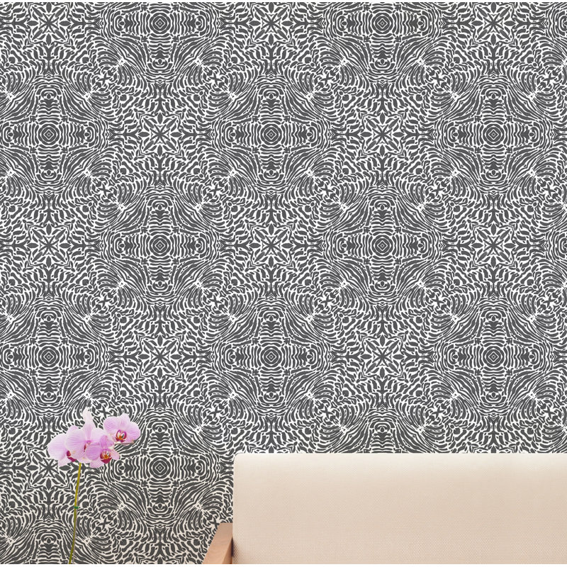 Rouleau de papier peint mat de qualité supérieure, Non-Woven, Auto-adhésif, Gris