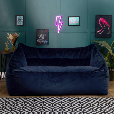 Bean Bag Bazaar Cecilia Velvet Sofa Bean Bag