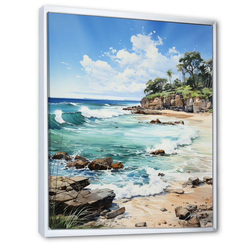 Photo de plage, paradis tropical IV - Nautique et plage, impressions sur toile, H 20 po x l 12 po x P 1 po