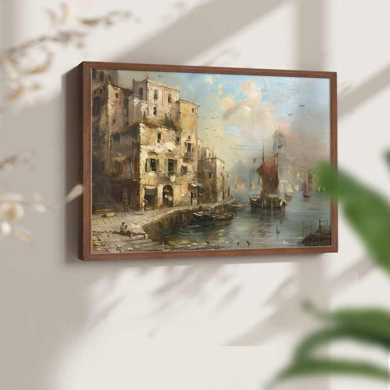 Paysage, série CLCLIX, impression encadrée, réarmable, Noyer, H 16 po x l 20 po