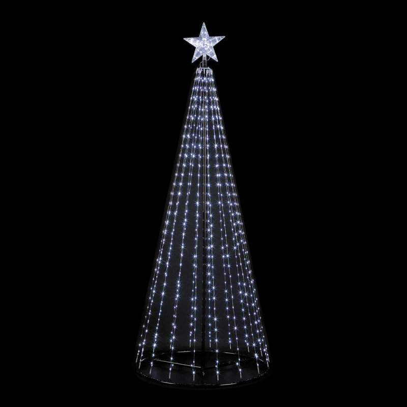 182Cm H Slender Bright White Christmas Tree with 573 LED Lights