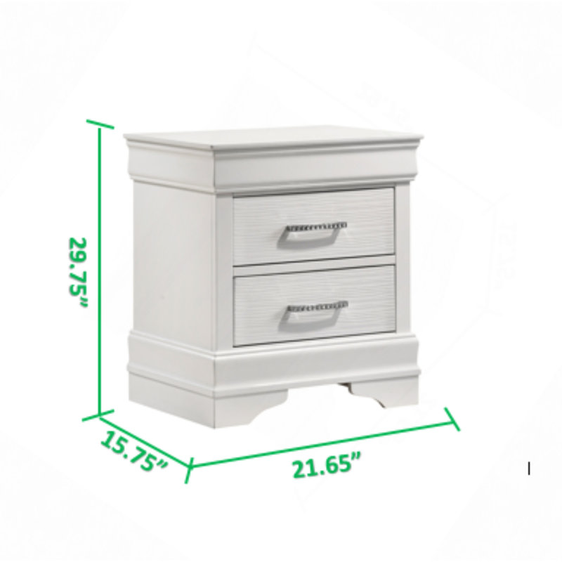 1 Set Nightstand With Adjustable LED Strip Light, 2-Drawers, Large Storage Space, Suitable For Bedside Table, Coffee Table, Sofa Side Table Or End Table For Study Desk