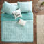 Édredon de style contemporain avec ensemble de literie de style contemporain et argenté avec imprimé géométrique-121409432-121409437