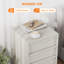 Classeur roulant 3 tiroirs, armoire de rangement en bois avec support pour imprimante, 2 roulettes verrouillables, pour le bureau personnel-129849923