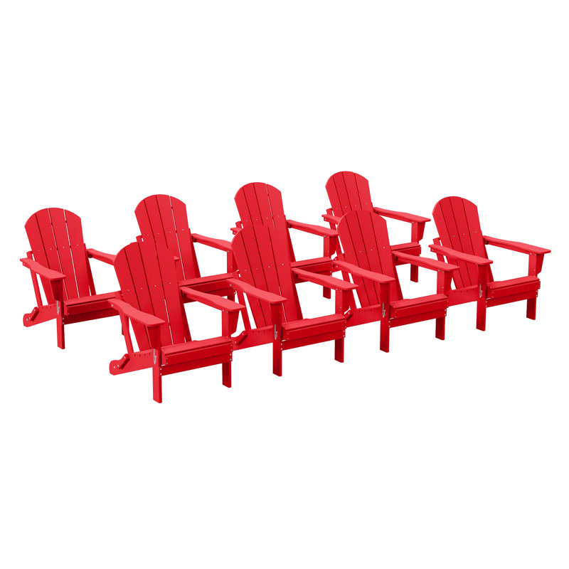 Chaise Adirondack pliante Vinnie, Rouge