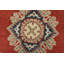 Tapis rouge nouvel âge en laine 7 pi 10 po x 9 pi 8 po Gautham