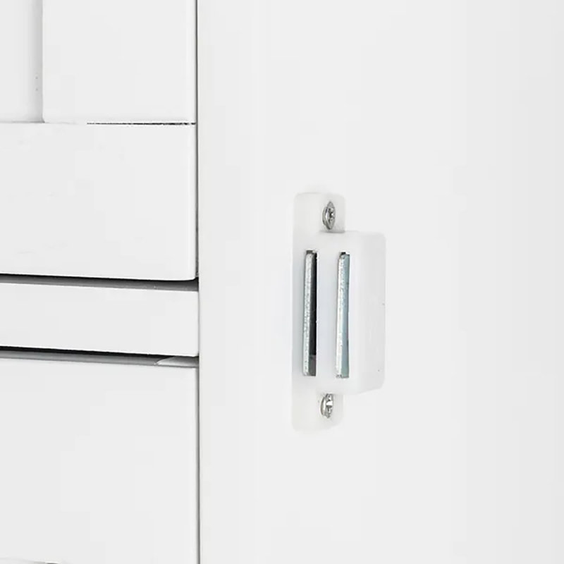 Armoire de rangement à une porte avec 4 tiroirs - blanc