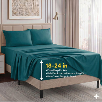 Ensemble de draps en microfibre extra douce 18-24 po