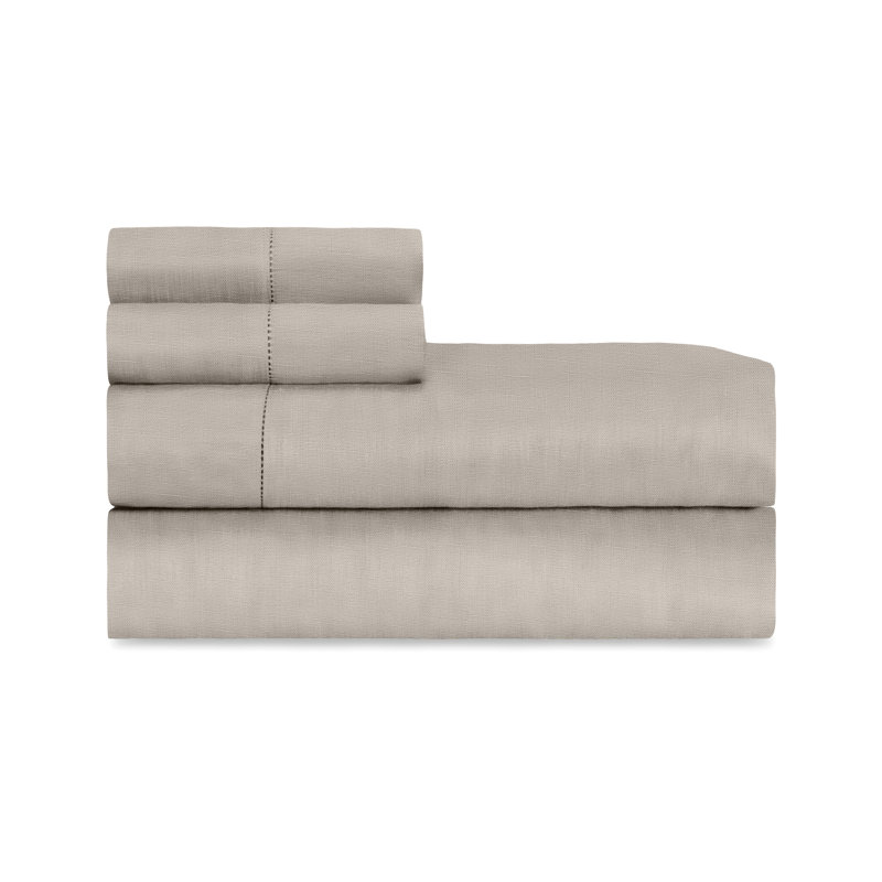 Provenza Linen Sheet Set, California King, Light Natural