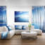 «Blue Caribbean Sea and Perfect Blue Sky», reproduction de photo sur toile tendue-18269101