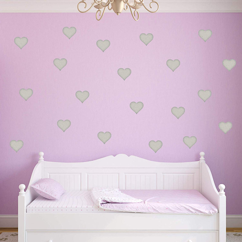 Décalcomanie murale dame, H 1,9 po x l 2 po, Argent