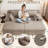 Boneless 71" Oversized Chaise Lounge Chair,Sectional Double Lounge Chaise with Pillows, Upholstered Corduroy Boneless Lounge Chair, Fluffy Modern Loveseat Sleeper Sofa for Living Room or Bedroom-476133686