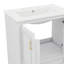 Meuble-lavabo moderne avec lavabo en céramique 2 portes et 1 tiroir pratique-262935137