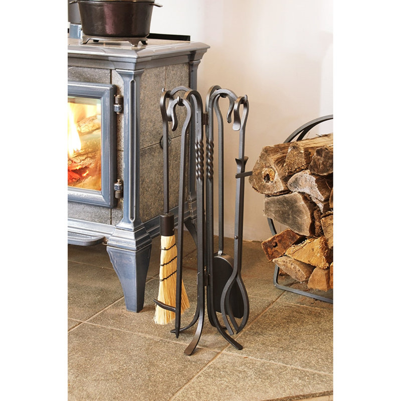 Ensemble d'outils de cheminée 4 pièces Everson, H 26,5 po