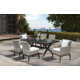 Fola 80'' Rectangular 6 - Person Outdoor Dining Set with Cushions