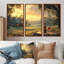 «Green Golf Course With Cozy Lodge I», ensemble de reproductions d'art mural-107194410-107194418