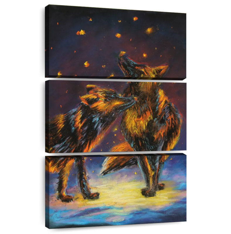 Brampt Flickers And Foxes, 50" H x 32" W