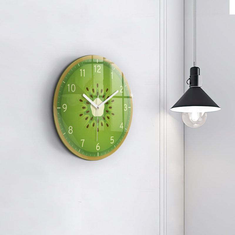 Glass Wall Clock, White