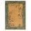 Rug & Kilim’S Chinese Style Art Deco Rug In Green And Beige-Gold Floral Pattern