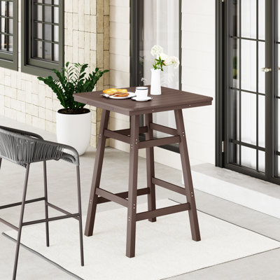 Trou de parasol de table de bar extérieur carré Laguna, l 30,7 po x P 30,7 po
