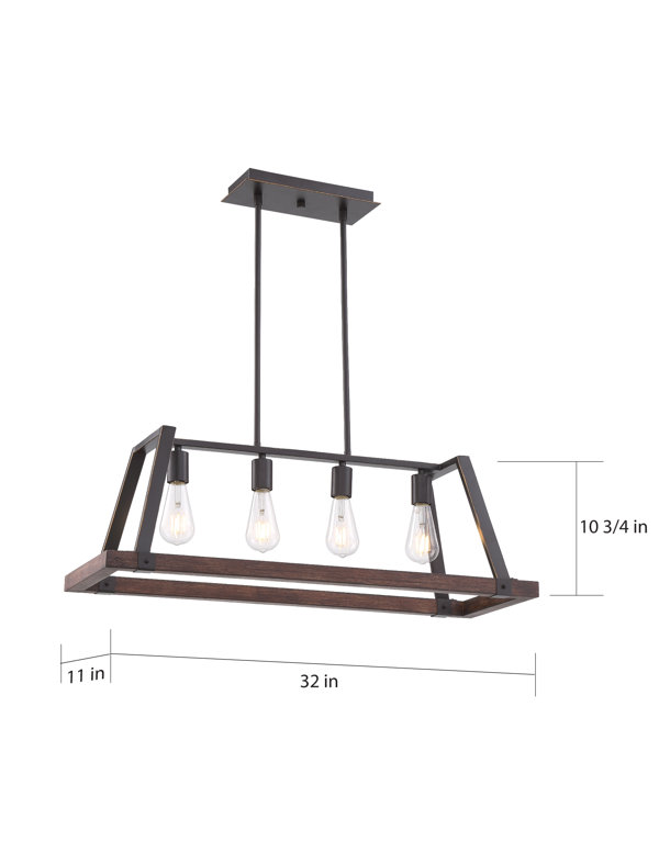 Gracie Oaks Bouck 4 - Light Kitchen Island Pendant | Wayfair