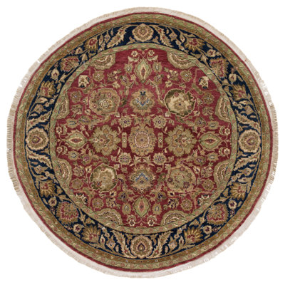 Tapis oriental rouge en laine Belfield