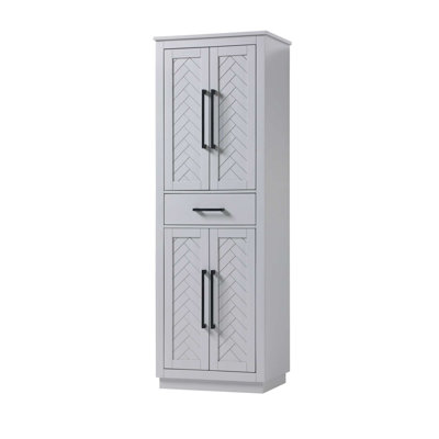 24 inch Bath Storage Cabinet in Grey
