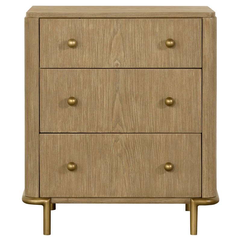 Maxine 3-drawer Nightstand Sand Wash, Sand Wash