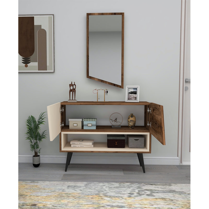 Console Table and Mirror Set 90Cm Ballast
