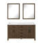 Ensemble de meuble-lavabo double 60 po avec miroir OVE Decors Tahoe-105659487-105659484