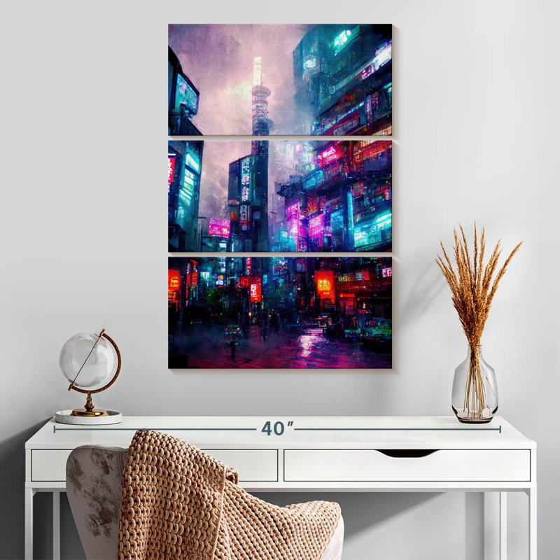Sirpi Cyberpunk City Tokyo II, H 32 po x l 20 po