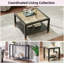 Table basse carrée industrielle-141612370-141612365