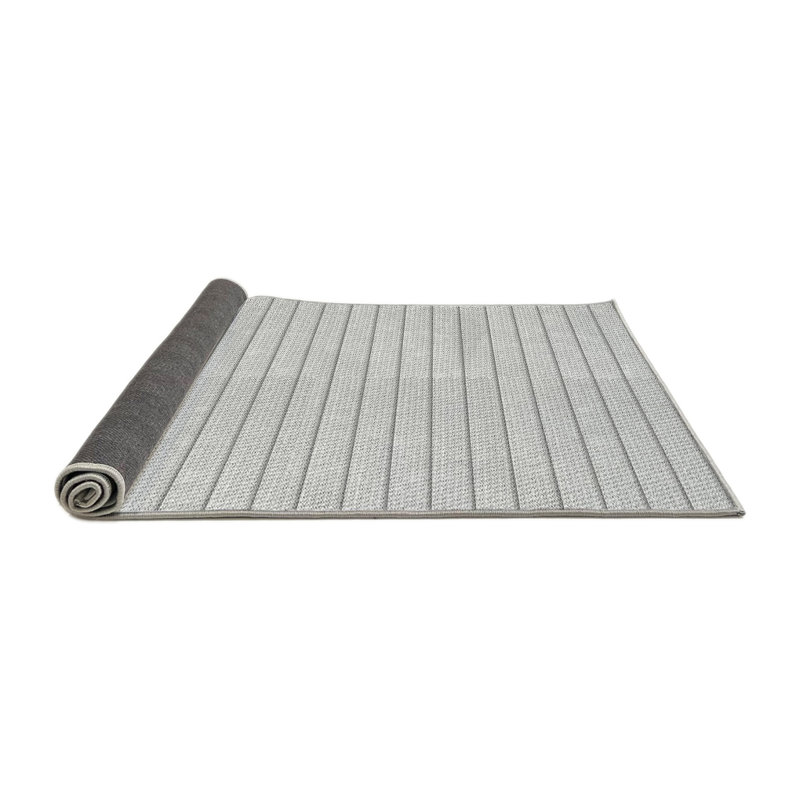 Tapis zone grise à motifs, Rond 5 pi