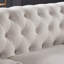 Canapé Chesterfield en tissu beige (beige)