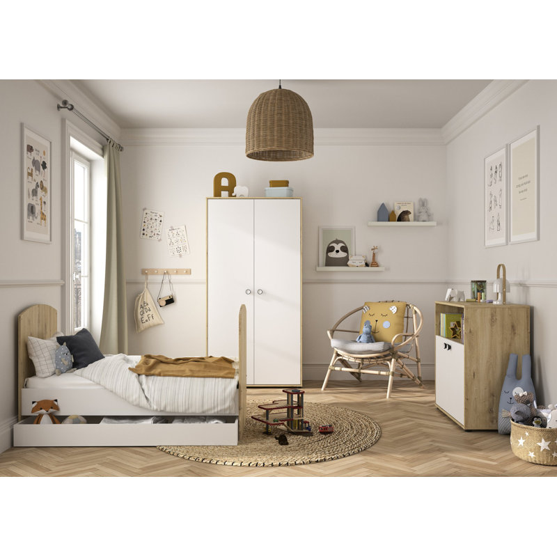 Jamontae Underbed Storage Drawers, White, 14cm H x 140cm W x 72cm D