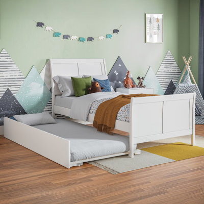 Fitzsimmons Solid Wood Platform Bed with Matching Footboard and Trundle