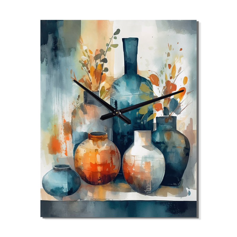 Très grandes horloges murales Jalayia - Boho Pottery, H 28 po x l 12 po x P 1 po