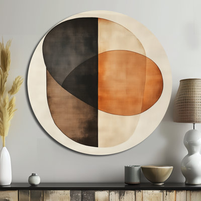 Ingebritt - Abstract Shapes Large Round Metal Wall Art